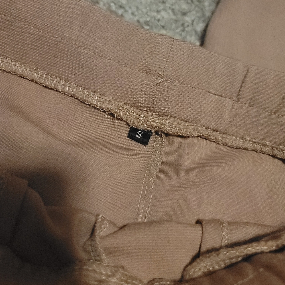 Creatures Of XIX CXIX make Moves High Waisted Slit Leg Pants Sand Beige Nude Sm - Picture 8 of 8